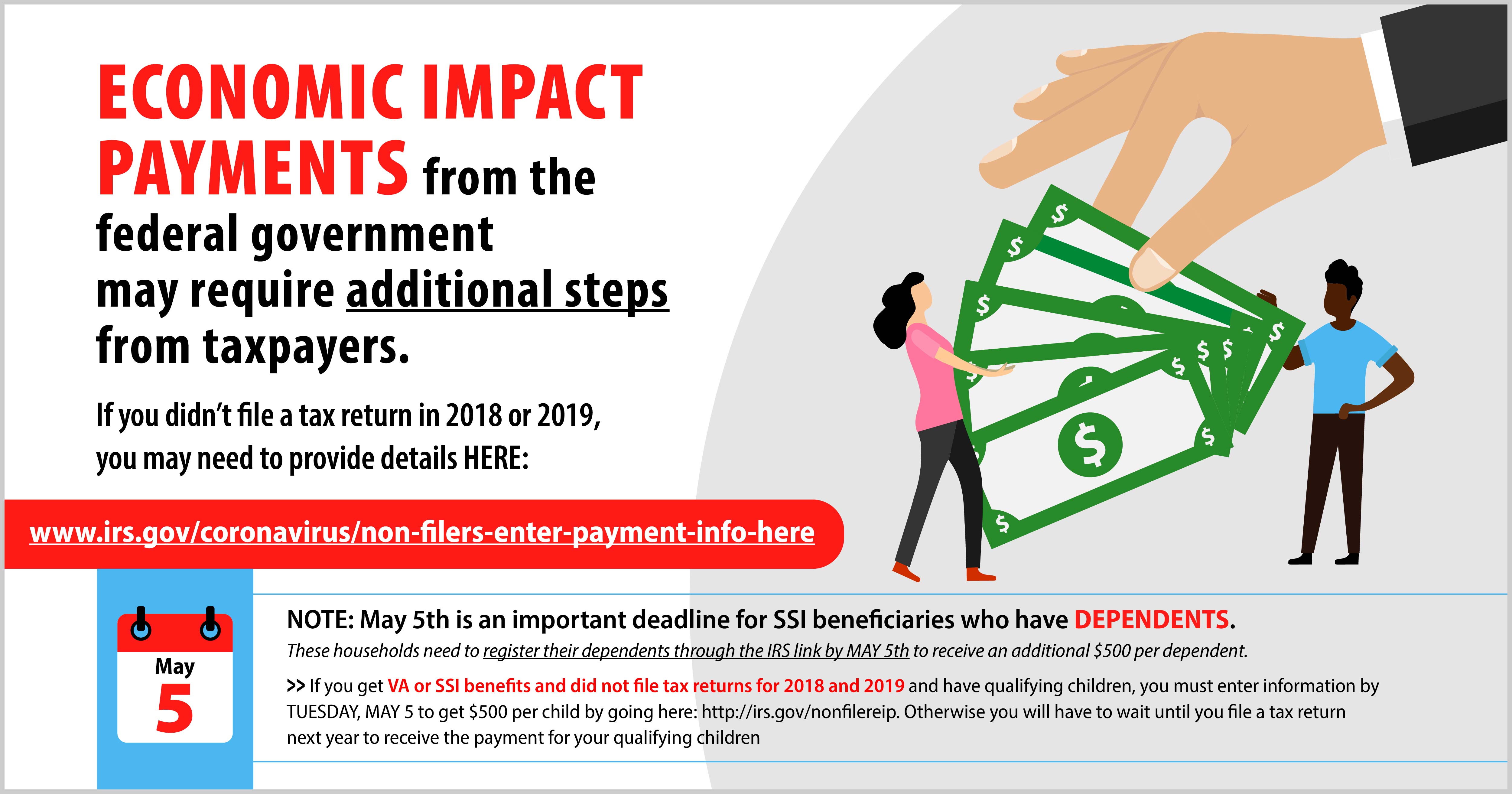 Economic Impact Payments deadline is May 5th