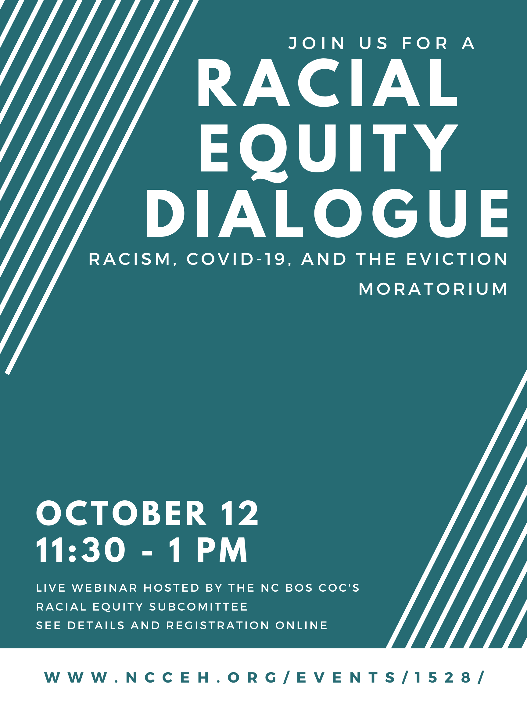 Racial Equity Dialogue Series - "Racism, COVID-19, and the Eviction Moratorium"